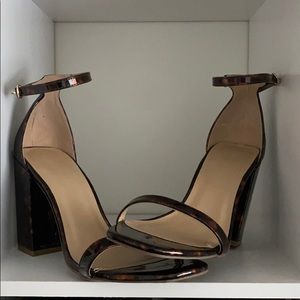 Tortoise Shell Block Heel Sandals